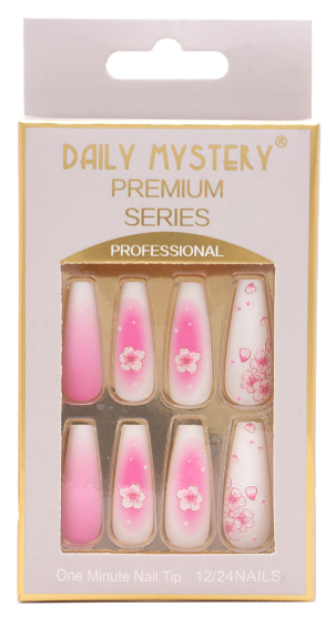 Pink Flower Press On Nail