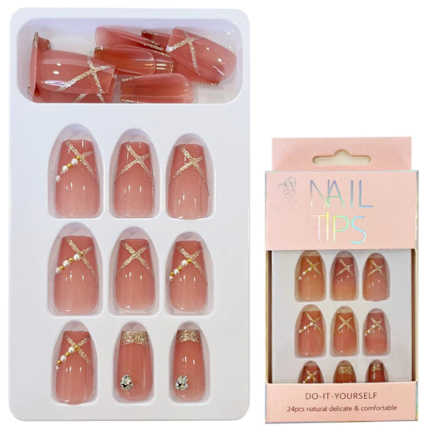 FASHION PRESS ON NAIL WITH GLUE