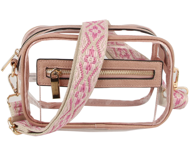 See Thru Boxy Crossbody Bag Guitar Strap