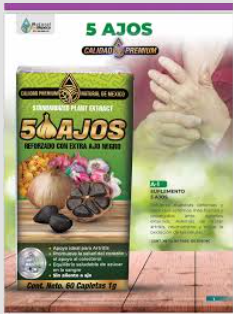 Suplemento 5 Ajos/ Supplement 5 Garlic 60 Caplets