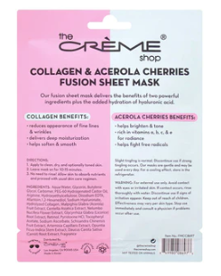 THE CREME SHOP COLLAGEN & ACEROLA CHERRY FUSION SHEET MASK