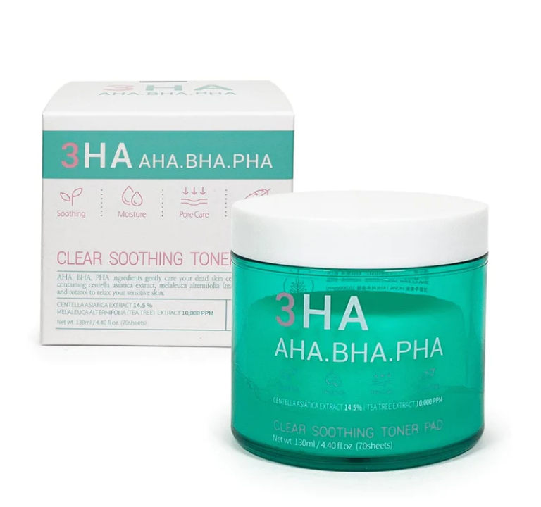 3HA CLEAR SOOTHING TONER PAD