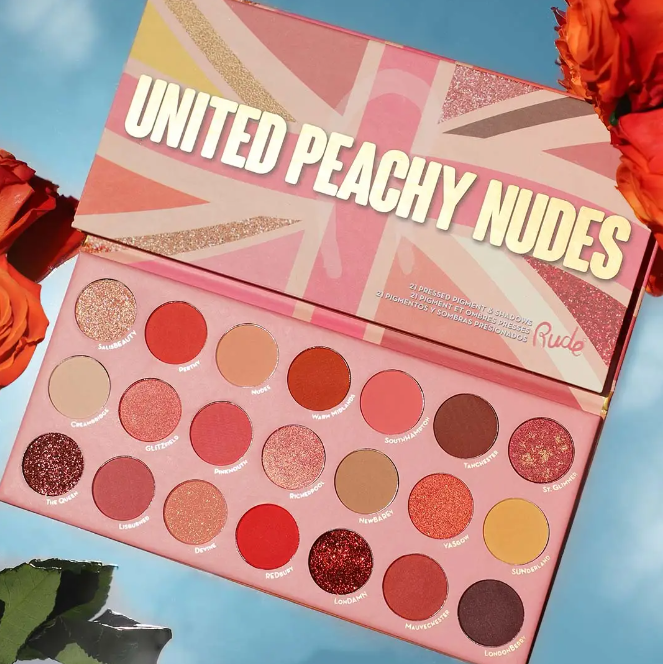 United Peachy Nudes - 21 Pressed Pigment & Shadows Palette